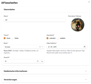Mehr über den Artikel erfahren Update #1: Dein digitales Tierprofil ist da